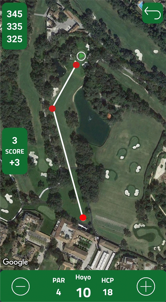 Mapa campos de golf